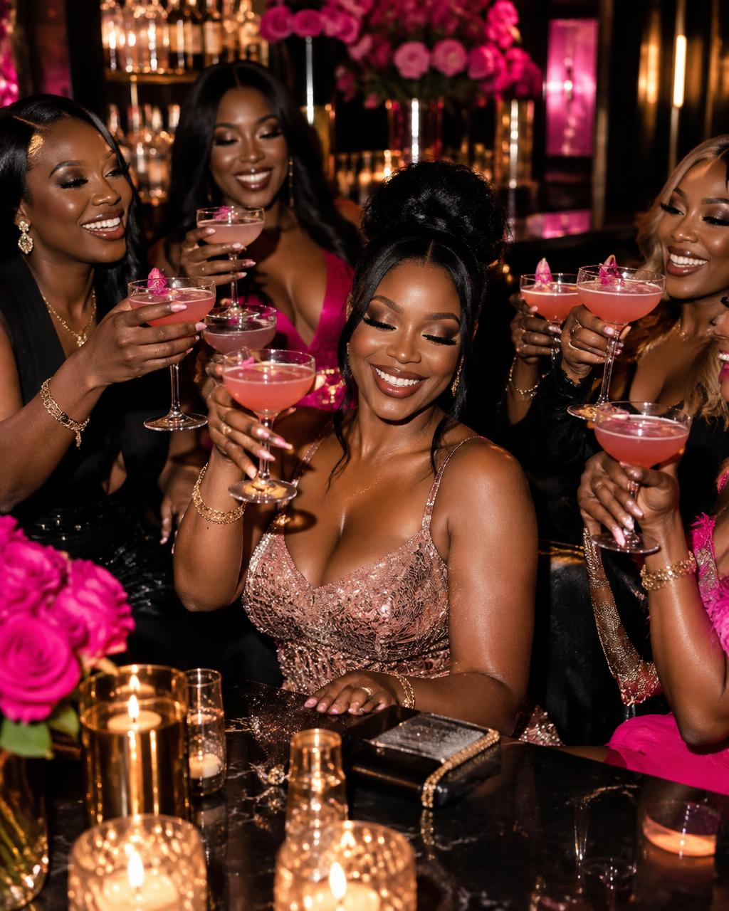 Birthdays celebration with elegant cocktails